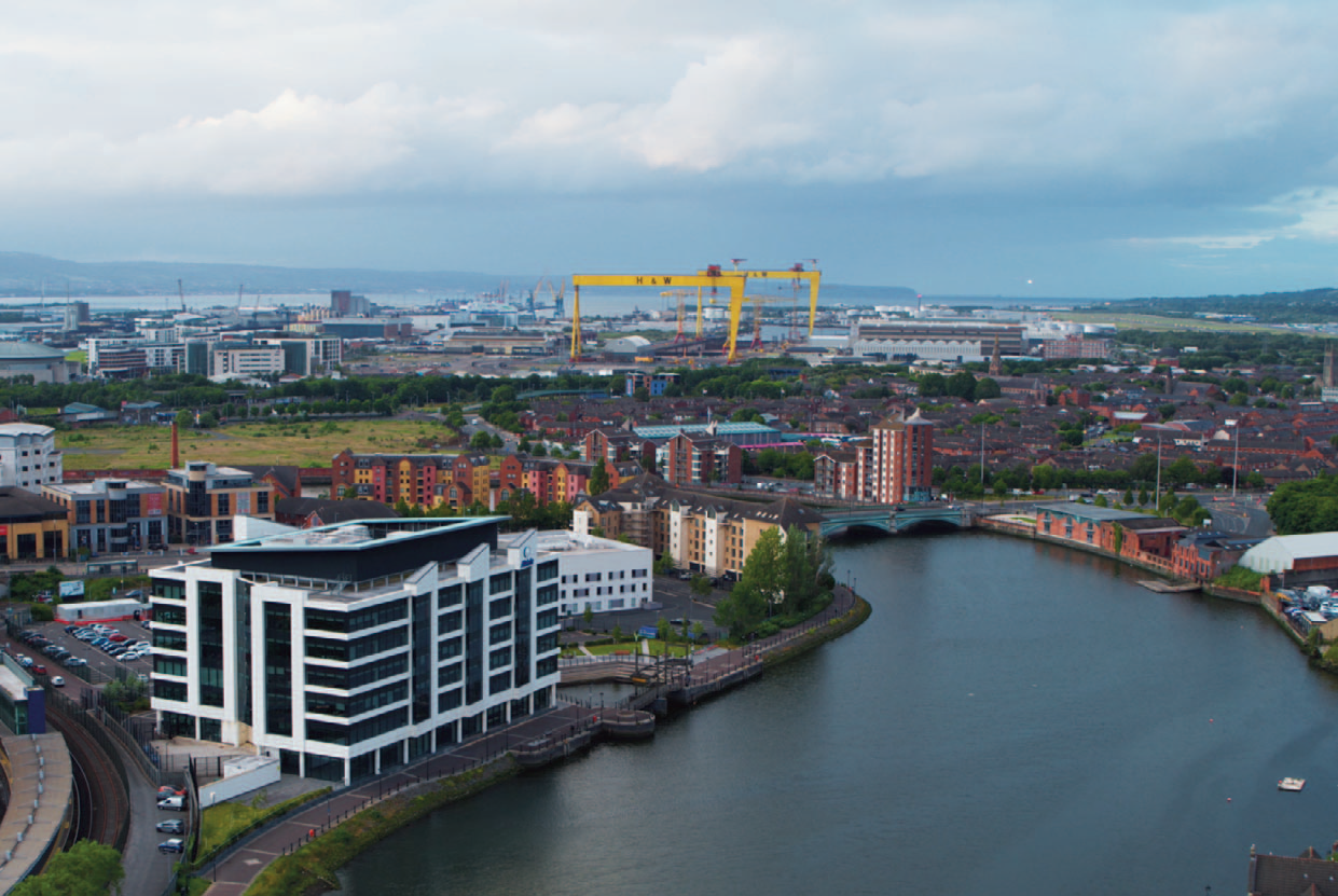 Belfast waterfront and Harland and Wolff cranes
